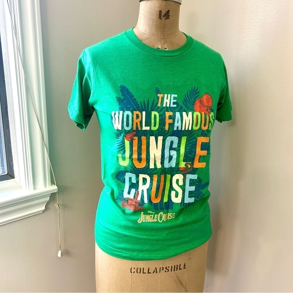 Disneys World Famous Jungle Cruise Kelly Green Super Soft 100% Cotton Tee Shirt - Picture 11 of 15